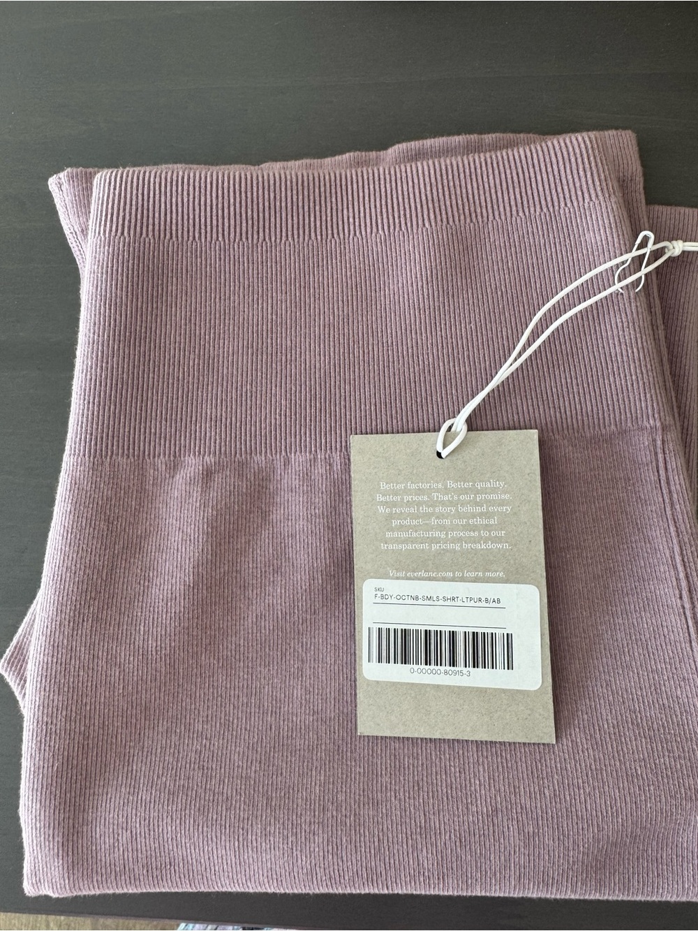 Everlane The Body Rib Bike Shorts Mauve Size XL NWT